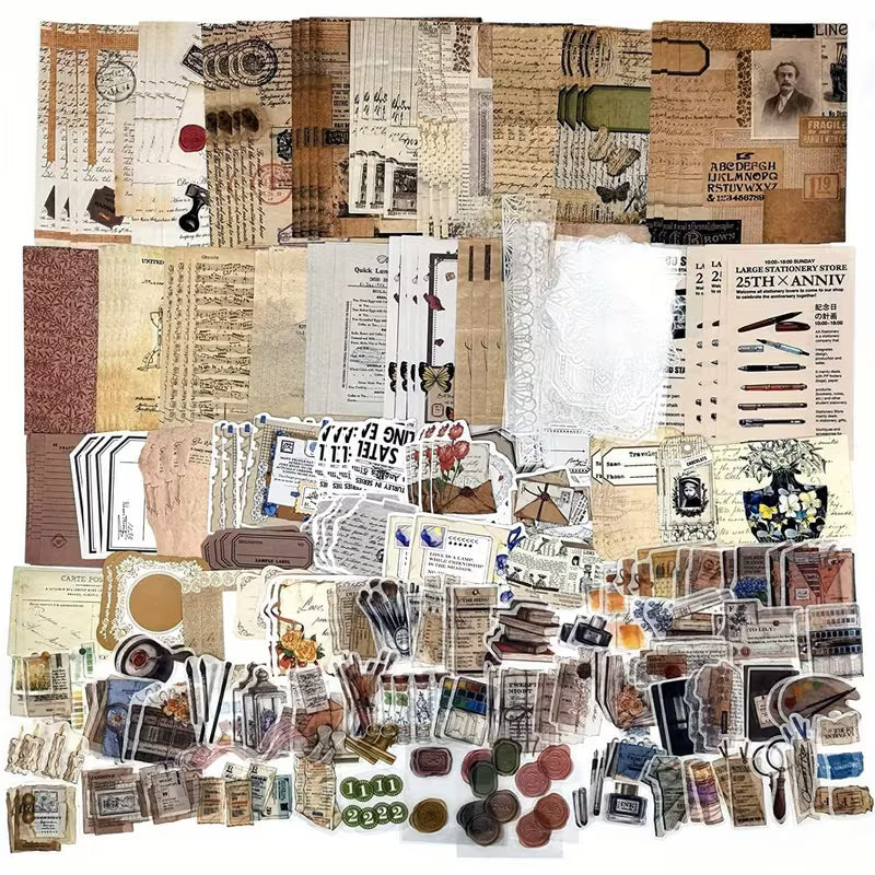 VINTAGE STICKER Scrapbooking Kit