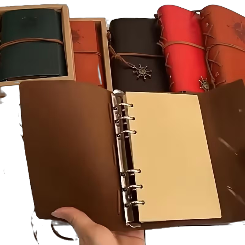 LEATHER JOURNAL - Nautical Style - Black