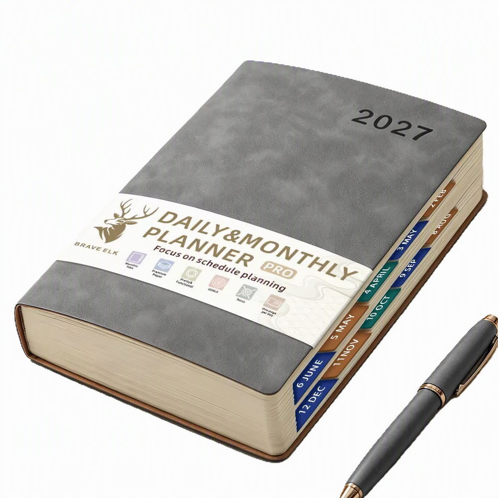 2027 DAILY / MONTHLY PLANNER /SOFT  GREY