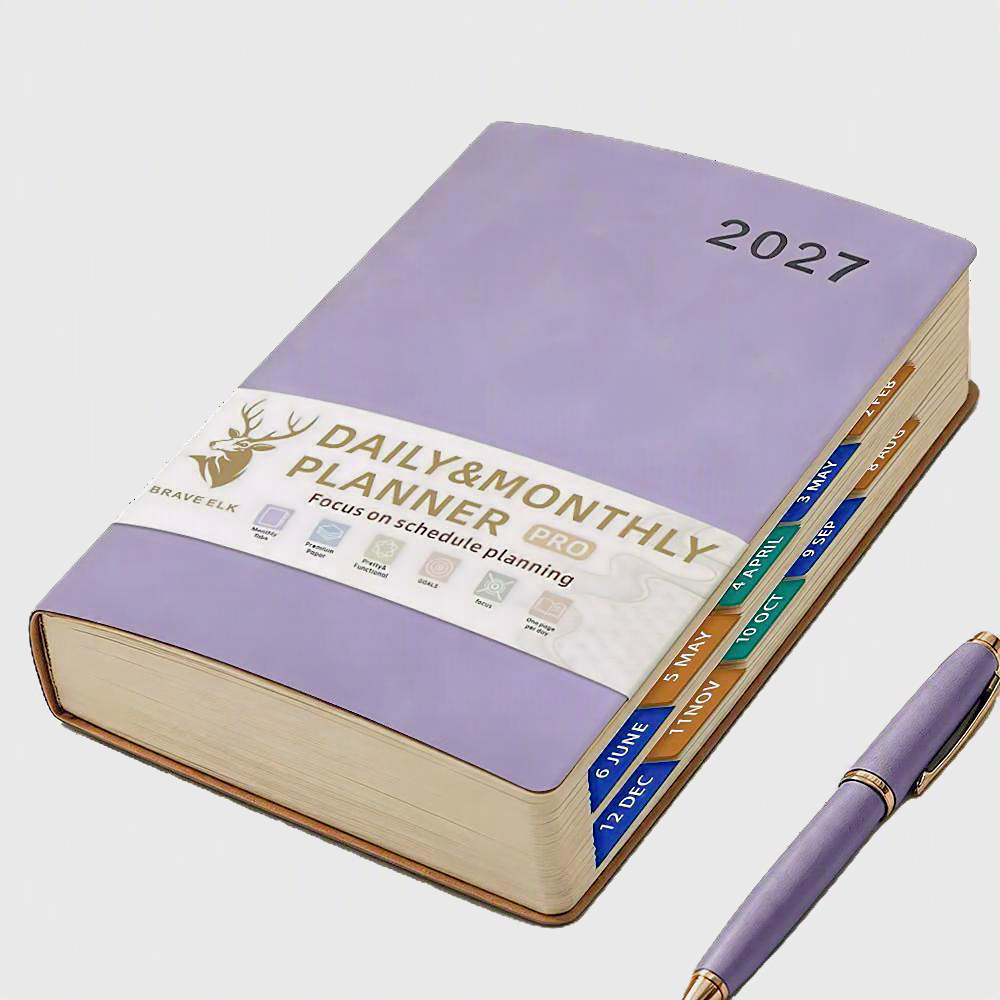 2027 DAILY / MONTHLY PLANNER /LAVENDER