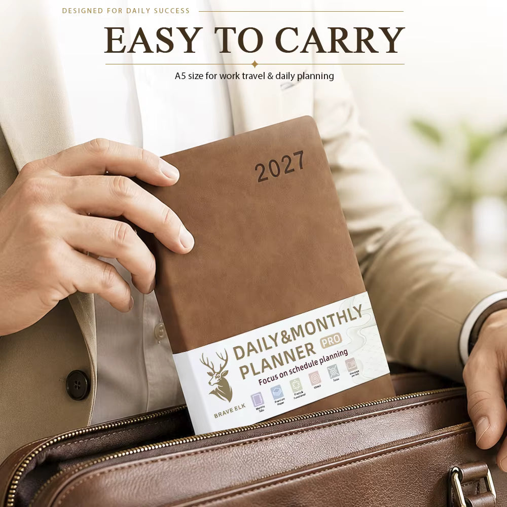 2027 DAILY / MONTHLY PLANNER /SOFT  GREY