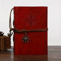 LEATHER JOURNAL - Nautical Style -Red