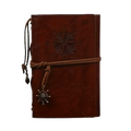 LEATHER JOURNAL - Nautical Style -Red Brown